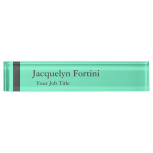 Porte-nom Élégant moderne minimaliste bleu clair