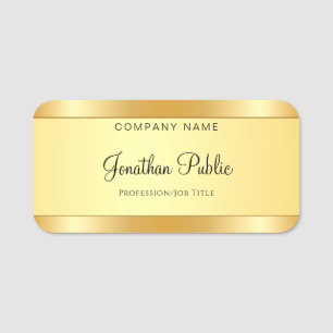 Porte-nom Élégant or écriture manuscrite Modèle moderne