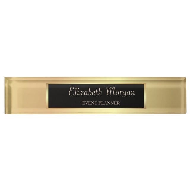 Porte-nom Élégant Or élégant (Devant)