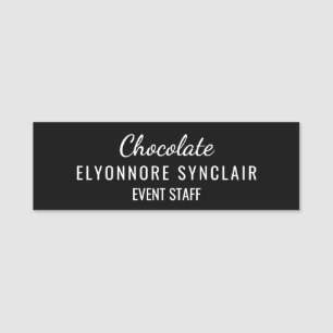 Porte-nom Élégant Personnel de l'événement au Chocolat Minim