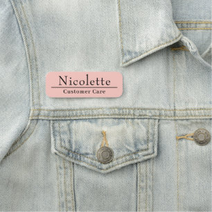 Porte-nom Élégant professionnel élégant minimaliste rose pâl