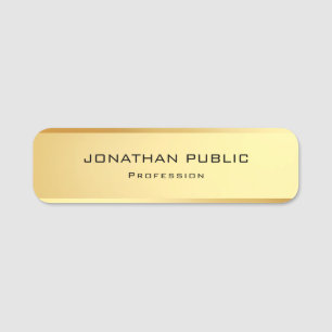 Porte-nom Élégant Simple Faux Gold Modèle moderne