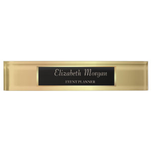 Porte-nom Élégant Style Or