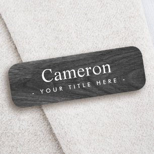 Porte-nom Élégant titre de prénom avec aspect grain de bois 