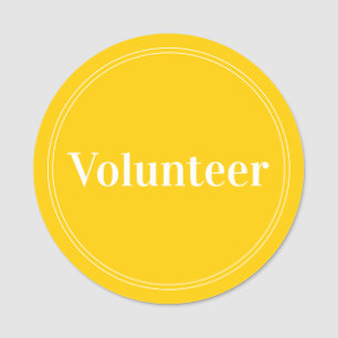 Porte-nom Élégant Volontaire Jaune Magnétique