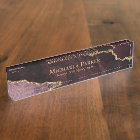 Élégante Géode Professionnelle Bourgogne Or Agate