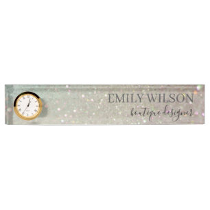 Porte-nom Elégante Parties scintillant vert rose Aqua brilla