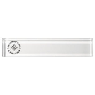 Porte-nom emblème de la franc-maçonnerie