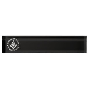 Porte-nom emblème de la franc-maçonnerie