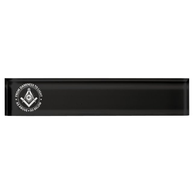 Porte-nom emblème de la franc-maçonnerie (Devant)