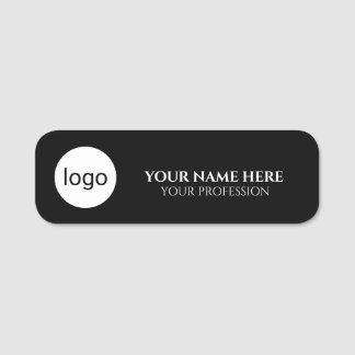 Porte-nom Emblème de logo de cercle minimal nom de logo pers