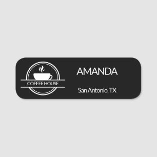 Porte-nom Employé du logo du café