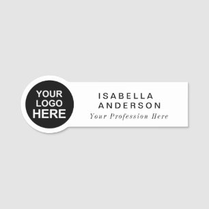 Porte-nom Employé du logo personnalisé en forme de cercle