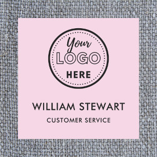 Porte-nom Employé du logo personnalisé Pink Professional