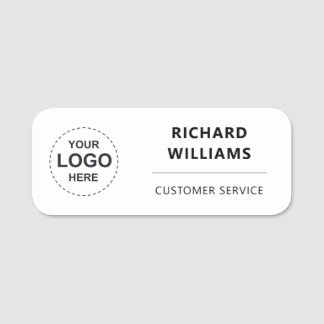Porte-nom Employé personnalisé avec logo d'entreprise person