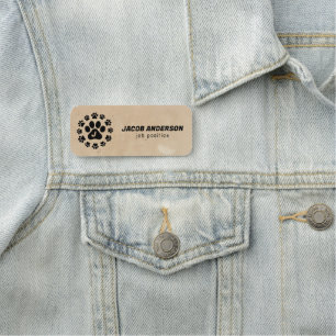Porte-nom Empreinte de patte circulaire