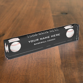 Porte-nom Entraîneur de baseball