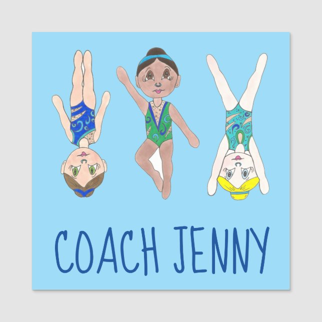 Porte-nom Entraîneur de l'équipe de natation synchronisée (Devant)