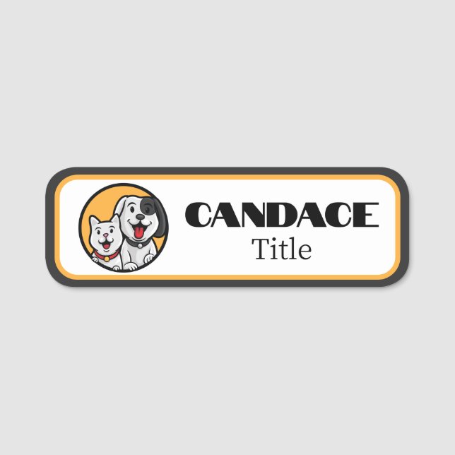 Porte-nom Entreprise pour animaux (Devant)
