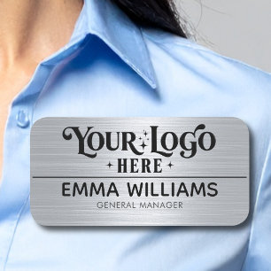 Porte-nom Épingle de sécurité à logo personnalisé ou faux ar