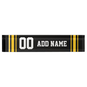 Porte-nom Équipe Jersey avec le nom et le nombre faits sur