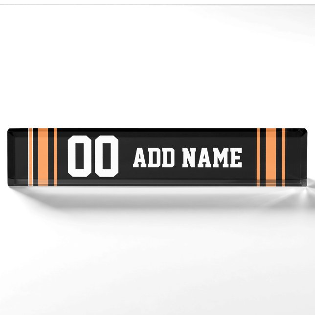 Porte-nom Équipe Jersey avec nom et numéro personnalisés (Devant)