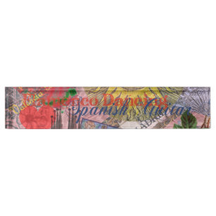 Porte-nom Espagne Sunshine Espagnol Travel Art