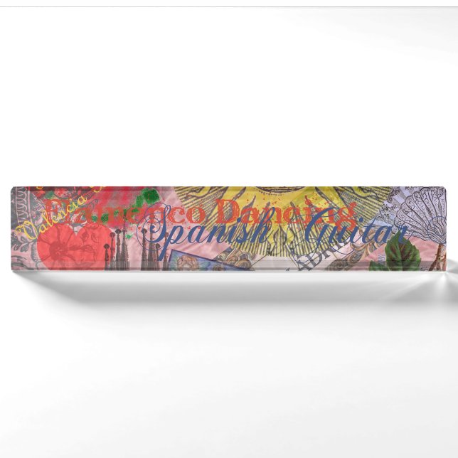 Porte-nom Espagne Sunshine Espagnol Travel Art (Devant)