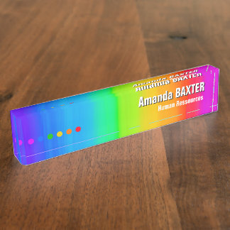 Porte-nom Étiquette de nom arc-en-ciel
