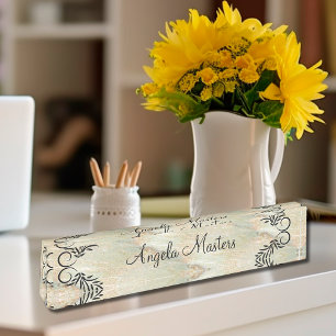 Porte-nom Executive Monogramme pour dames de classe