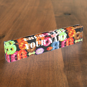 Porte-nom Faites passer le motif sans soudure + votre backgr