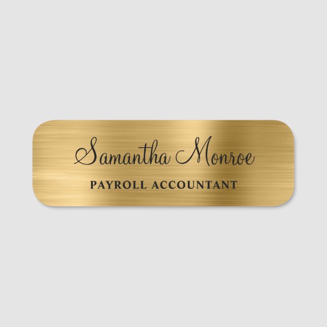 Porte-nom Faux Gold Foil (Devant)