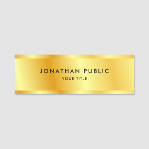 Porte-nom Faux Gold Modèle Élégant Moderne tendance