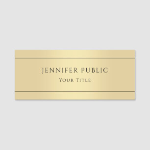 Porte-nom Faux Gold tendance Élégant Modèle glamour