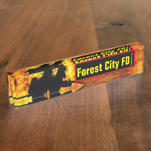 Porte-nom FD Flames de Forest City