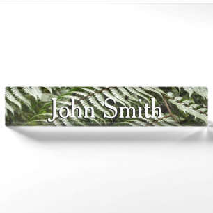 Porte-nom Fern Fronds II Dark Green Nature