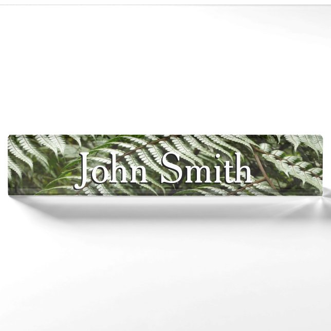 Porte-nom Fern Fronds II Dark Green Nature (Devant)