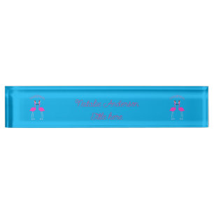 Porte-nom Flamants roses Lesbiennes de Noël Flamant rose Bel