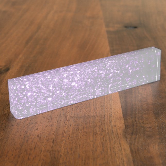 Porte-nom Flamme de parties scintillant foncé violet brillan (Taille)