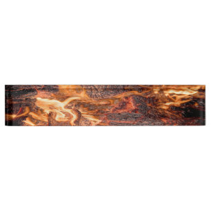 Porte-nom Flamme orange
