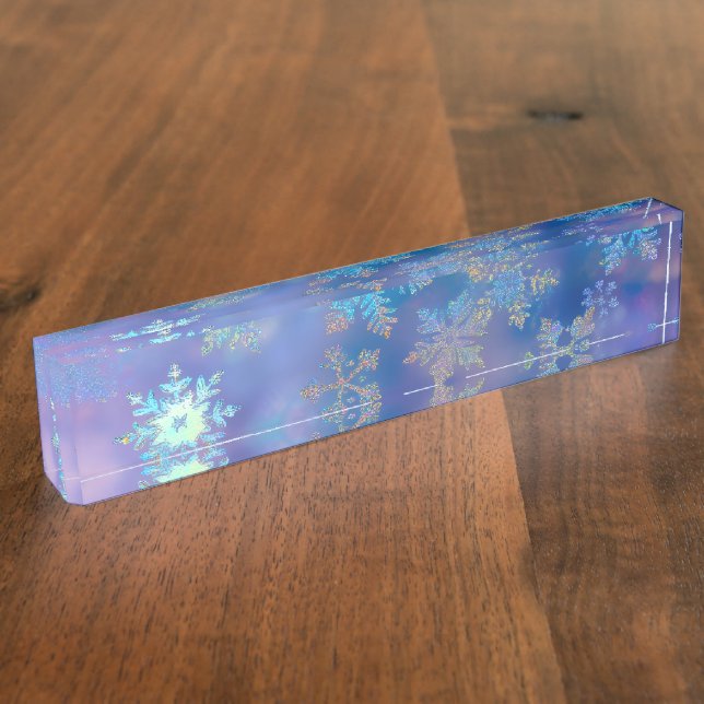 Porte-nom Flèches de neige Iridescente (Taille)