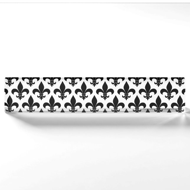 Porte-nom Fleur de lis Motif Classic (Devant)