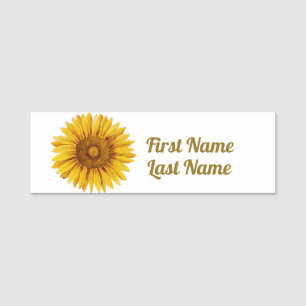 Porte-nom Fleur de tournesol Vintage