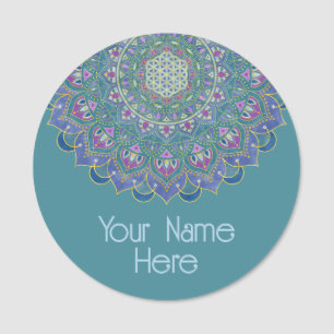 Porte-nom Fleur De Vie - Mandala India Style 1