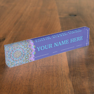 Porte-nom Fleur De Vie - Mandala India Style 2