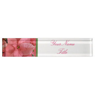 Porte-nom Fleur faite sur commande de Noël de poinsettia de