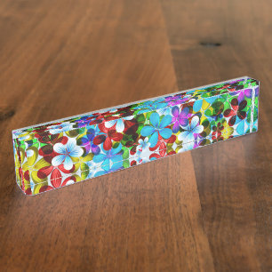 Porte-nom Fleurs Bureau Personnalisé Destiny Destiny'S Namep