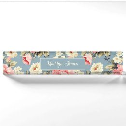 Porte-nom Fleurs de jardin de campagne personnalisées