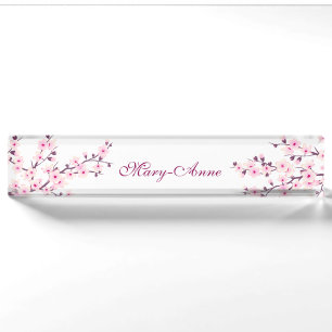 Porte-nom Fleurs florales de cerisiers