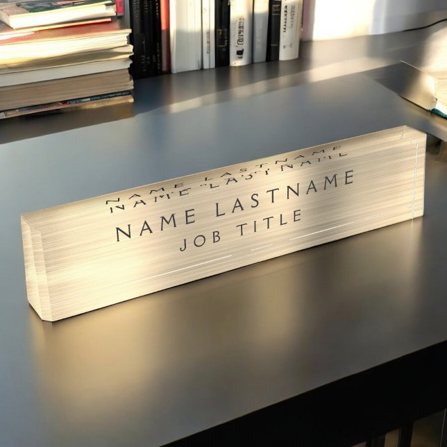 Porte-nom Fond d'or | Executive professionnel de luxe (Créateur téléchargé)